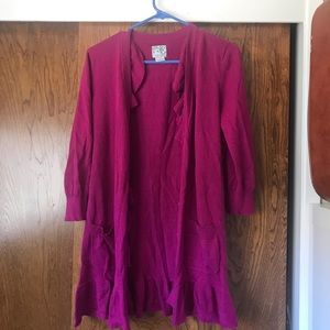 Hot Pink Ruffle Sweater